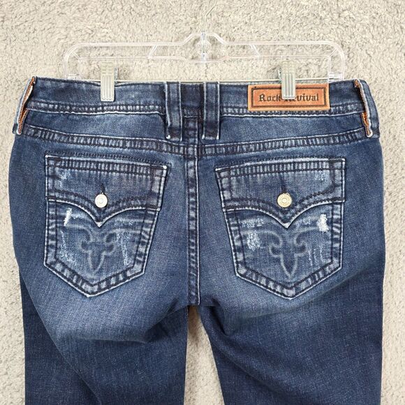 NWT Rock Revival Julee Boot Womens Jeans Stretch Blue Denim Size 31 - Picture 8 of 13
